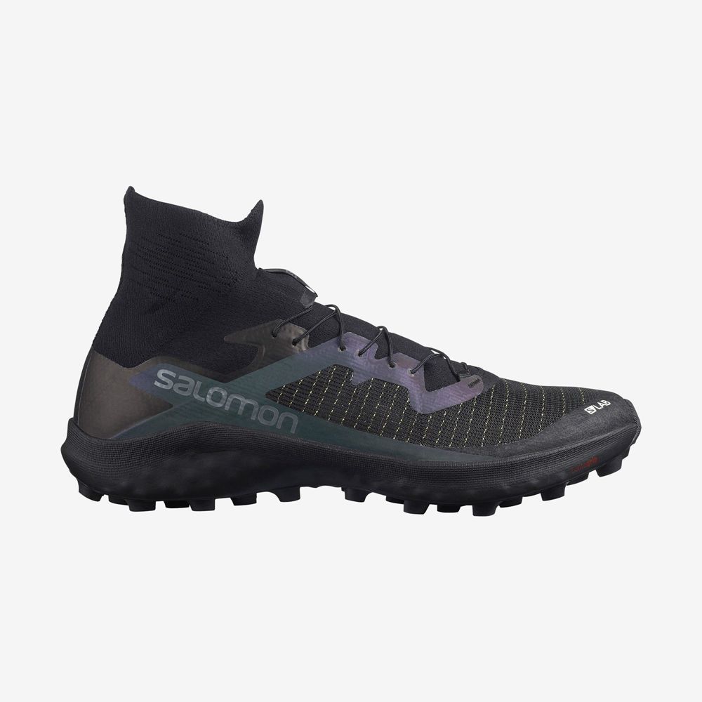 Salomon Israel S/LAB CROSS 2 - Mens Trail Running Shoes - Black (HNAY-84672)